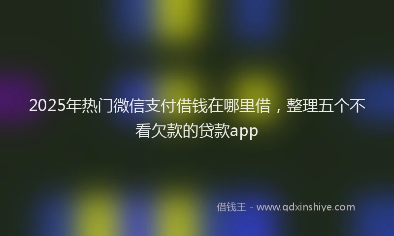 2025年热门微信支付借钱在哪里借，整理五个不看欠款的贷款app