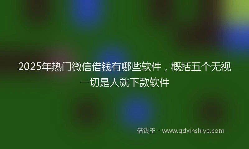 2025年热门微信借钱有哪些软件，概括五个无视一切是人就下款软件