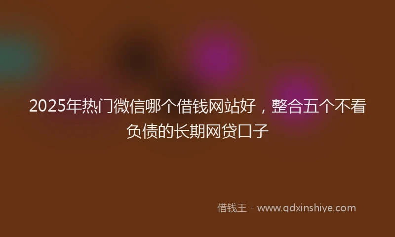 2025年热门微信哪个借钱网站好，整合五个不看负债的长期网贷口子