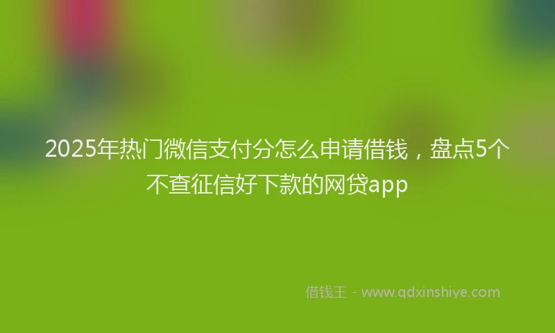 2025年热门微信支付分怎么申请借钱，盘点5个不查征信好下款的网贷app