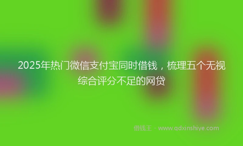 2025年热门微信支付宝同时借钱，梳理五个无视综合评分不足的网贷