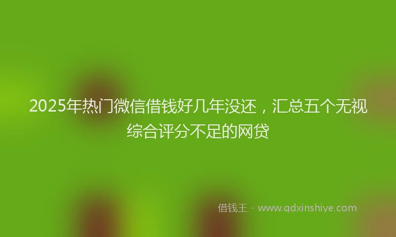 2025年热门微信借钱好几年没还，汇总五个无视综合评分不足的网贷