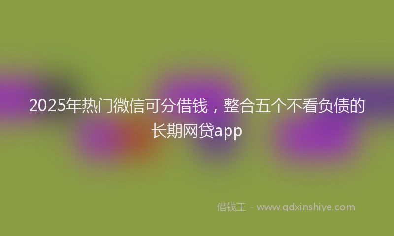 2025年热门微信可分借钱，整合五个不看负债的长期网贷app