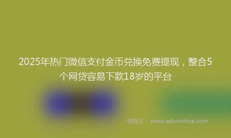 2025年热门微信支付金币兑换免费提现，整合5个网贷容易下款18岁的平台