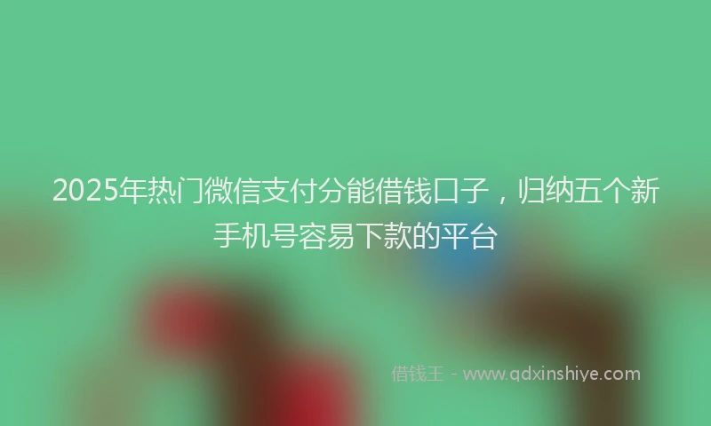 2025年热门微信支付分能借钱口子，归纳五个新手机号容易下款的平台