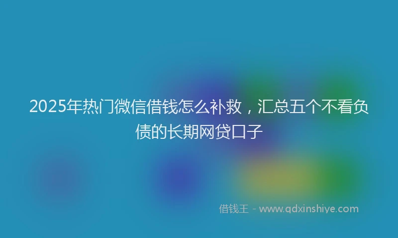 2025年热门微信借钱怎么补救，汇总五个不看负债的长期网贷口子
