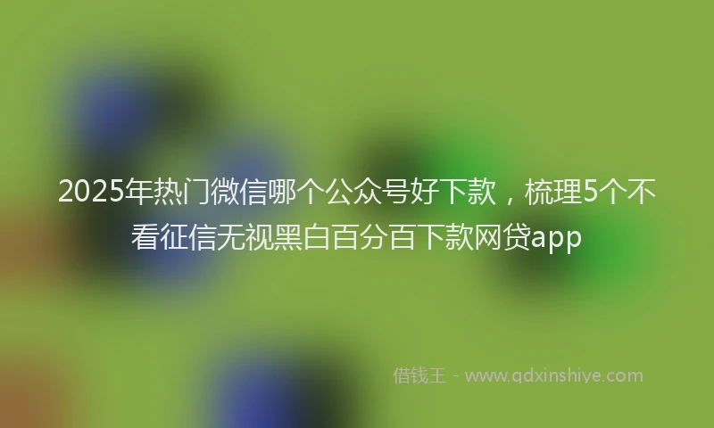 2025年热门微信哪个公众号好下款，梳理5个不看征信无视黑白百分百下款网贷app