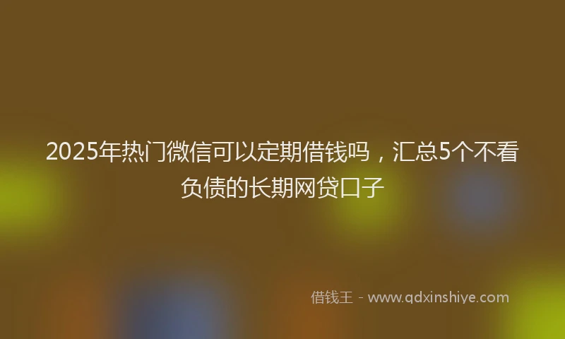 2025年热门微信可以定期借钱吗，汇总5个不看负债的长期网贷口子