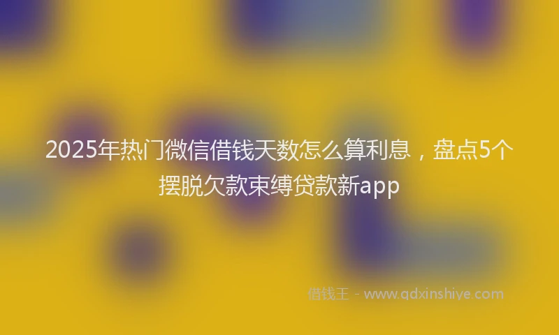 2025年热门微信借钱天数怎么算利息，盘点5个摆脱欠款束缚贷款新app