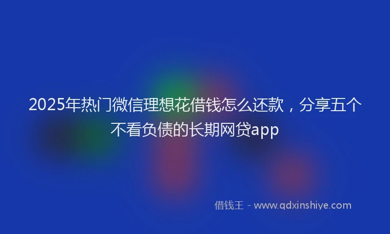 2025年热门微信理想花借钱怎么还款，分享五个不看负债的长期网贷app