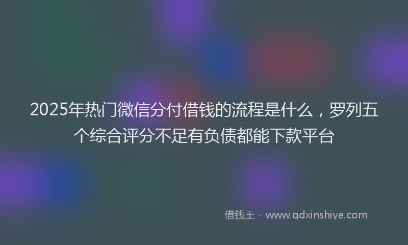 2025年热门微信分付借钱的流程是什么，罗列五个综合评分不足有负债都能下款平台