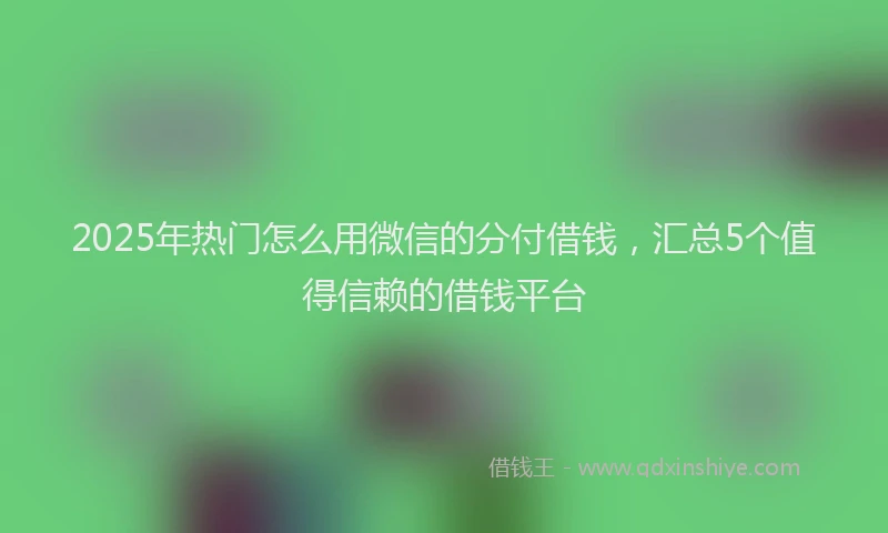 2025年热门怎么用微信的分付借钱，汇总5个值得信赖的借钱平台