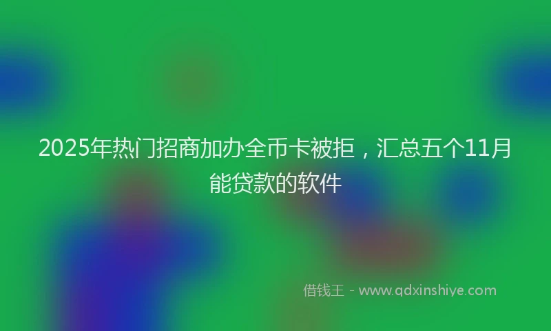 2025年热门招商加办全币卡被拒，汇总五个11月能贷款的软件