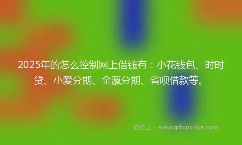 2025年的怎么控制网上借钱有：小花钱包、时时贷、小爱分期、金瀛分期、省呗借款等。