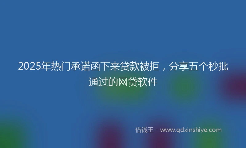 2025年热门承诺函下来贷款被拒，分享五个秒批通过的网贷软件