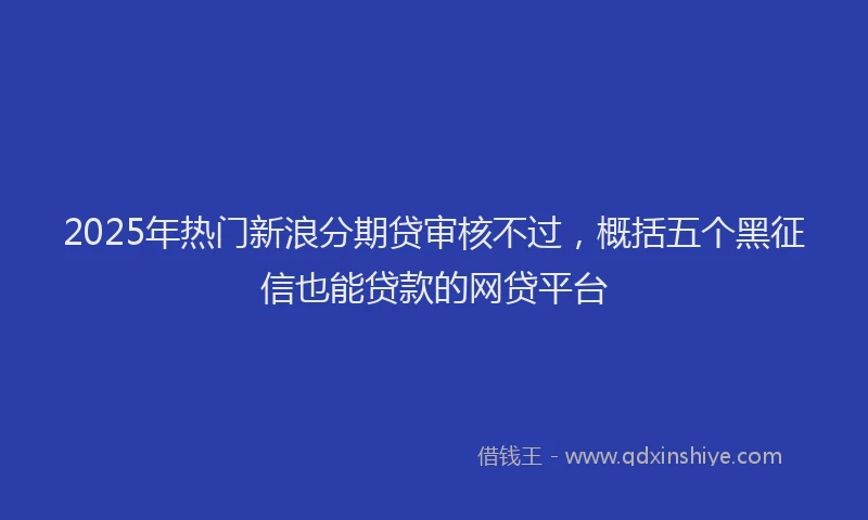 2025年热门新浪分期贷审核不过，概括五个黑征信也能贷款的网贷平台