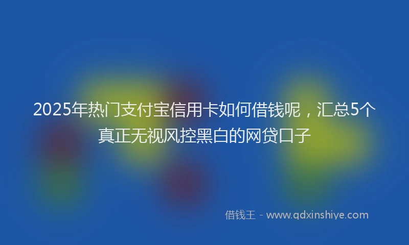 2025年热门支付宝信用卡如何借钱呢，汇总5个真正无视风控黑白的网贷口子