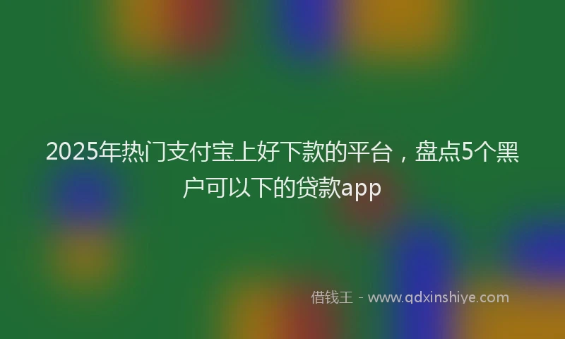 2025年热门支付宝上好下款的平台，盘点5个黑户可以下的贷款app
