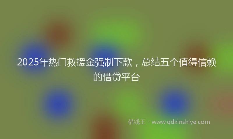 2025年热门救援金强制下款，总结五个值得信赖的借贷平台