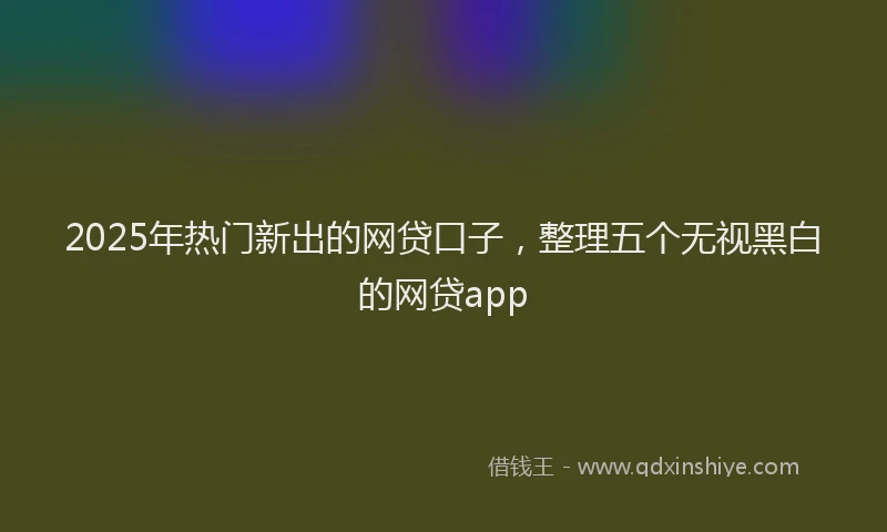 2025年热门新出的网贷口子，整理五个无视黑白的网贷app