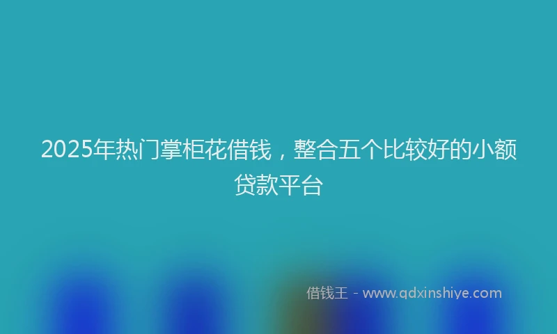 2025年热门掌柜花借钱，整合五个比较好的小额贷款平台