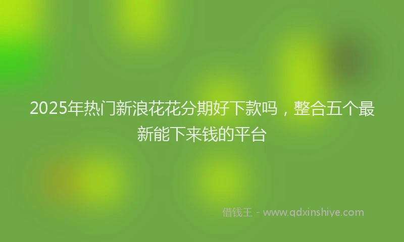 2025年热门新浪花花分期好下款吗，整合五个最新能下来钱的平台