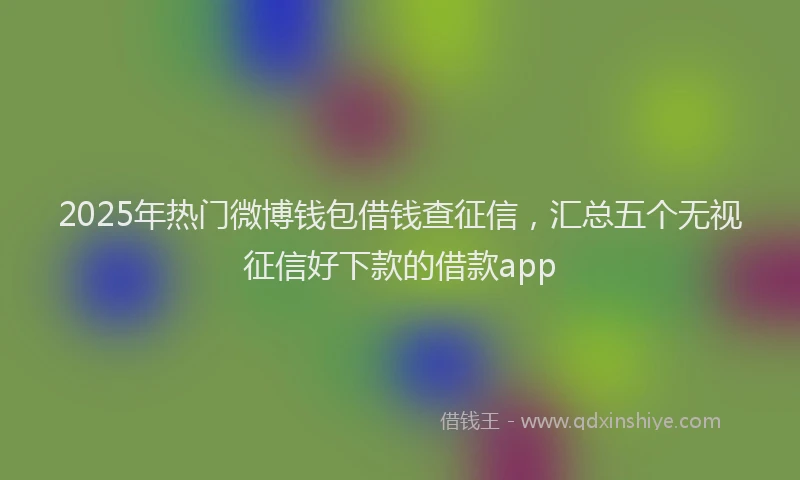 2025年热门微博钱包借钱查征信，汇总五个无视征信好下款的借款app