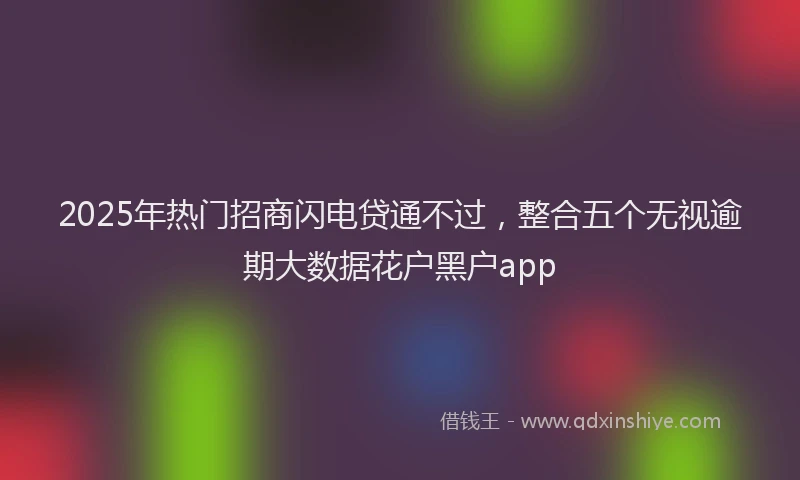 2025年热门招商闪电贷通不过，整合五个无视逾期大数据花户黑户app