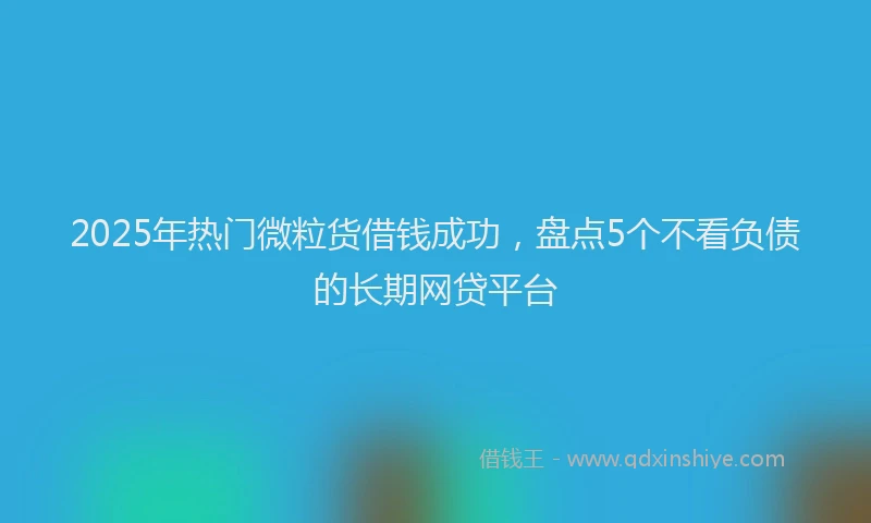 2025年热门微粒货借钱成功，盘点5个不看负债的长期网贷平台
