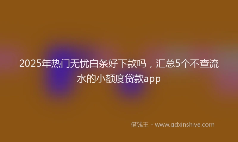 2025年热门无忧白条好下款吗，汇总5个不查流水的小额度贷款app