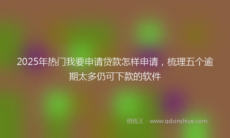 2025年热门我要申请贷款怎样申请，梳理五个逾期太多仍可下款的软件