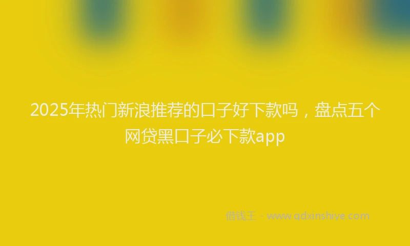 2025年热门新浪推荐的口子好下款吗，盘点五个网贷黑口子必下款app