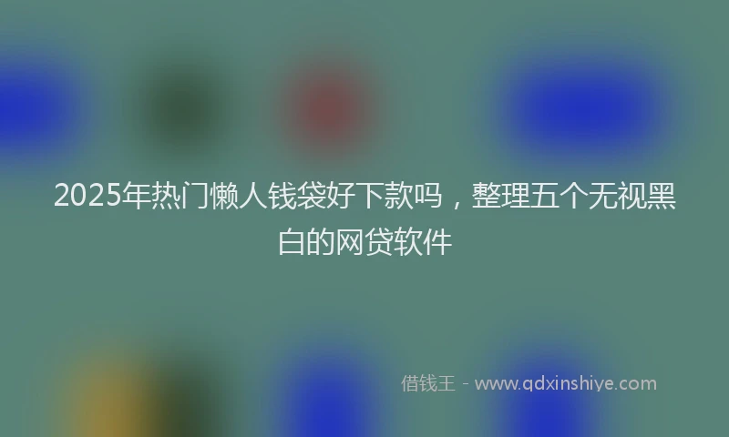 2025年热门懒人钱袋好下款吗，整理五个无视黑白的网贷软件