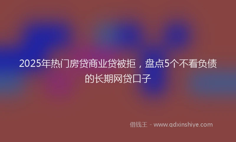 2025年热门房贷商业贷被拒，盘点5个不看负债的长期网贷口子