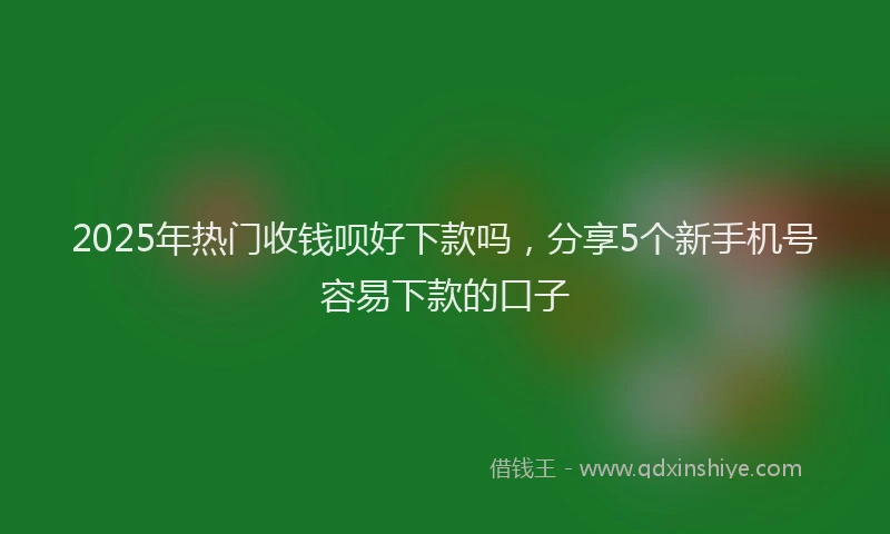2025年热门收钱呗好下款吗，分享5个新手机号容易下款的口子