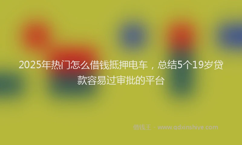 2025年热门怎么借钱抵押电车，总结5个19岁贷款容易过审批的平台