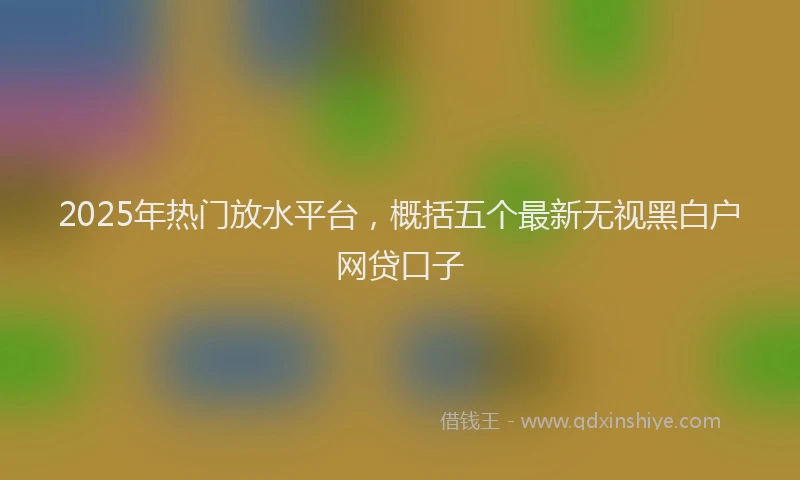 2025年热门放水平台，概括五个最新无视黑白户网贷口子