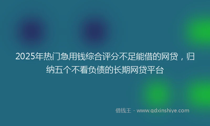 2025年热门急用钱综合评分不足能借的网贷，归纳五个不看负债的长期网贷平台