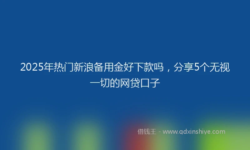 2025年热门新浪备用金好下款吗，分享5个无视一切的网贷口子