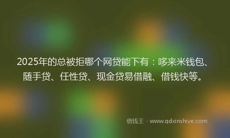 2025年的总被拒哪个网贷能下有：哆来米钱包、随手贷、任性贷、现金贷易借融、借钱快等。