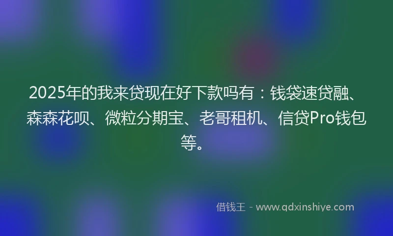 2025年的我来贷现在好下款吗有：钱袋速贷融、森森花呗、微粒分期宝、老哥租机、信贷Pro钱包等。