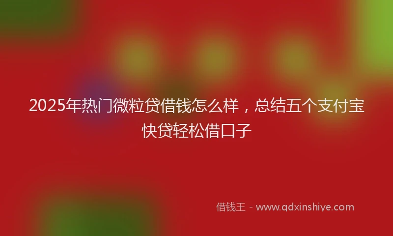 2025年热门微粒贷借钱怎么样，总结五个支付宝快贷轻松借口子