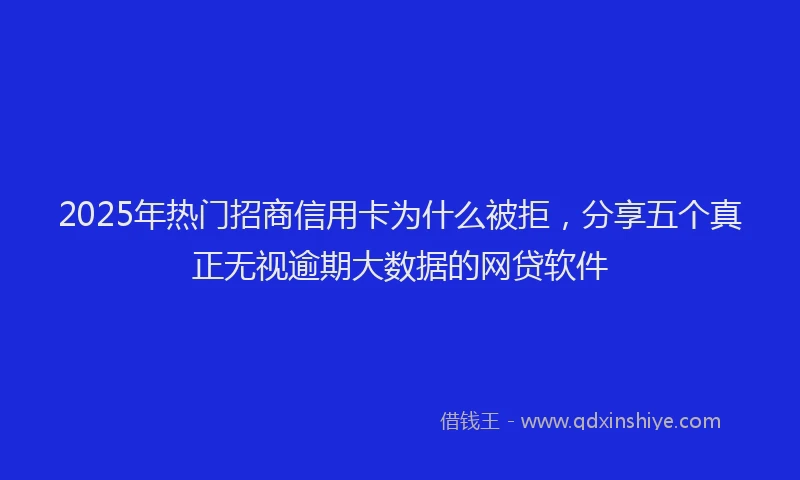 2025年热门招商信用卡为什么被拒，分享五个真正无视逾期大数据的网贷软件