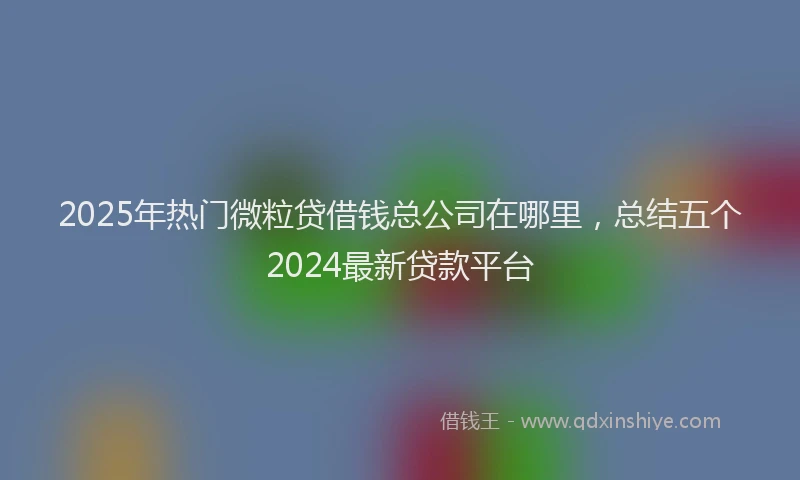 2025年热门微粒贷借钱总公司在哪里，总结五个2024最新贷款平台