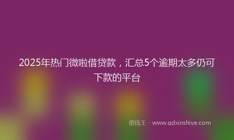 2025年热门微啦借贷款，汇总5个逾期太多仍可下款的平台