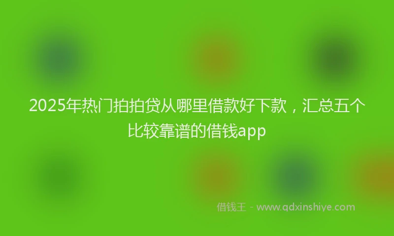 2025年热门拍拍贷从哪里借款好下款，汇总五个比较靠谱的借钱app