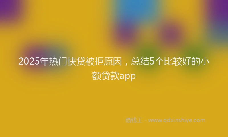 2025年热门快贷被拒原因，总结5个比较好的小额贷款app