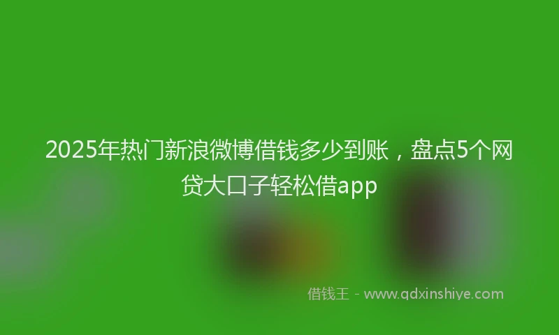 2025年热门新浪微博借钱多少到账，盘点5个网贷大口子轻松借app