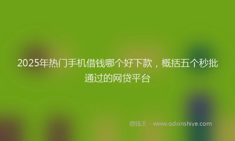 2025年热门手机借钱哪个好下款，概括五个秒批通过的网贷平台