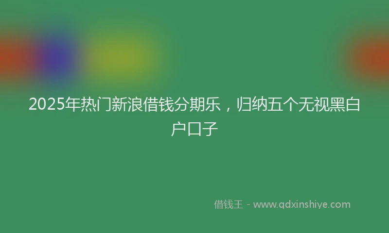 2025年热门新浪借钱分期乐，归纳五个无视黑白户口子